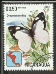 Stamps Nicaragua -  Dynamine Myrrhina