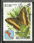 Stamps Nicaragua -  Adelpha Leuceria