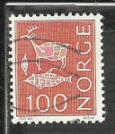 Stamps : Europe : Norway :  Alce y Salmon