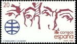 Stamps Spain -  ESPAÑA 1988 2972 Sello Nuevo Descubrimiento de America F. Magallanes y Elcano Michel2853 Scott2577 V