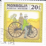 Sellos de Asia - Mongolia -  bicicleta antigua