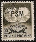 Stamps Romania -  10 Anivº FSM - Federación Sindical Mundial