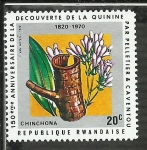 Stamps : Africa : Rwanda :  150 Anniversaire de la Decouverte de la Quinine