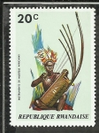 Stamps : Africa : Rwanda :  Instruments de Musique Africains