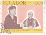 Sellos de America - Ecuador -  J.F.KENNEDY Y PAPA PABLO VI