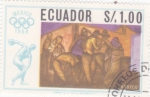 Sellos de America - Ecuador -  OLIMPIADA MEXICO'68