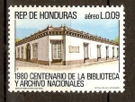 Sellos de America - Honduras -  BIBLIOTECA  NACIONAL
