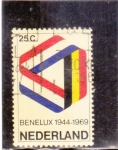 Stamps Netherlands -  25 aniversario Naciones  Miembros BENELUX