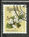 Stamps Uganda -  Cordia Abyssinica