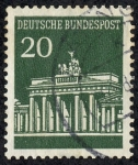 Stamps : Europe : Germany :  Puerta de Bradenburgo