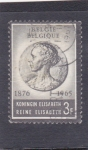 Stamps Belgium -  Reina Elisabeth (1876-1965) - Medallón de Alfred Courtens