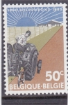 Stamps Belgium -  Tractor arando