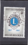 Stamps Belgium -  50 aniversario-Emblema de Lions International