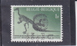 Stamps Belgium -  Iguanodon bernissartensis, Instituto de Ciencias Naturales de Bruselas
