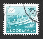 Sellos de Europa - Yugoslavia -  1807 - Barco del Servicio Postal