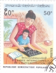 Stamps Laos -  AÑO INTERNACIONAL DE LA ALFABETIZACIÓN