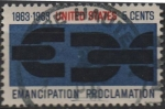 Stamps United States -  Emancipacion, Cadena Cortada