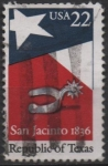 Stamps United States -  Texas Estado,Bandera y Espuela d' Plata