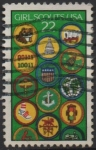 Stamps United States -  Gril Scouts 75th Anniv