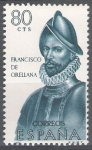 Stamps Spain -  Forjadores de America. Francisco de Orellana.