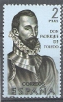 Stamps Spain -  Forjadores de America. Don Fadrique de Toledo.