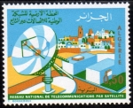 Stamps Africa - Algeria -  Red Nacional de Telecomunicaciones por satelite