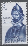 Stamps Spain -  Forjadores de America. Francisco de Orellana.