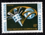 Stamps Africa - Cameroon -  Red Panafricana de Telecomunicaciones por satelite