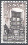 Stamps Spain -  Monasterio de Yuste. Habitación de Carlos I.