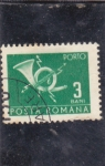 Stamps Romania -  corneta de correos