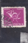 Stamps Romania -  corneta de correos