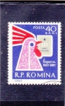 Stamps Romania -  Gallo con libreta de ahorros