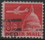 Sellos de America - Estados Unidos -  Avion d' pasajeros y Capitolio