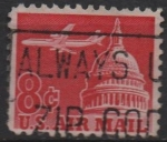 Stamps United States -  Avion d' pasajeros y Capitolio
