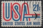 Sellos de America - Estados Unidos -  USA y Avion