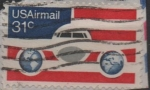 Stamps United States -  Avión Globos y Banderas