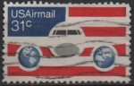 Sellos de America - Estados Unidos -  Avión Globos y Banderas