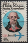 Stamps United States -  Philip Mazzel 1730-1816