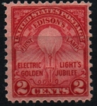 Stamps United States -  50 aniversario luz electrica