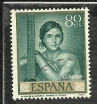 Stamps Spain -  La Niña de la Guitarra (Romero de Torres)