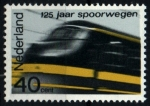 Sellos de Europa - Holanda -  125 aniv. del ferrocarril
