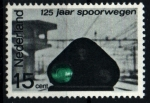 Stamps Netherlands -  125 aniv. del ferrocarril