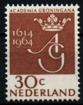 Sellos de Europa - Holanda -  350 aniv. Academia Groningen