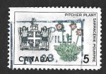 Stamps Canada -  427 - Planta de jarra y Armas de Terranova