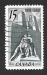 Stamps Canada -  486 - L Aniversario del Armisticio de la I Guerra Mundial