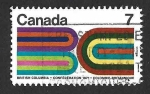 Stamps Canada -  552 - Centenario de la Entrada de la Columbia Británica en la Confederación Canadiense