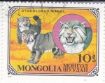 Sellos de Asia - Mongolia -  FELINO