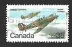 Stamps Canada -  876 - Hawker Hurricane 