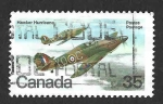 Stamps Canada -  876 - Hawker Hurricane 