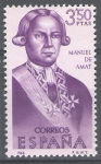 Stamps Spain -  Forjadores de America. Manuel de Amat